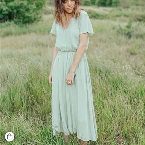 Piper and Scoot sage green dress